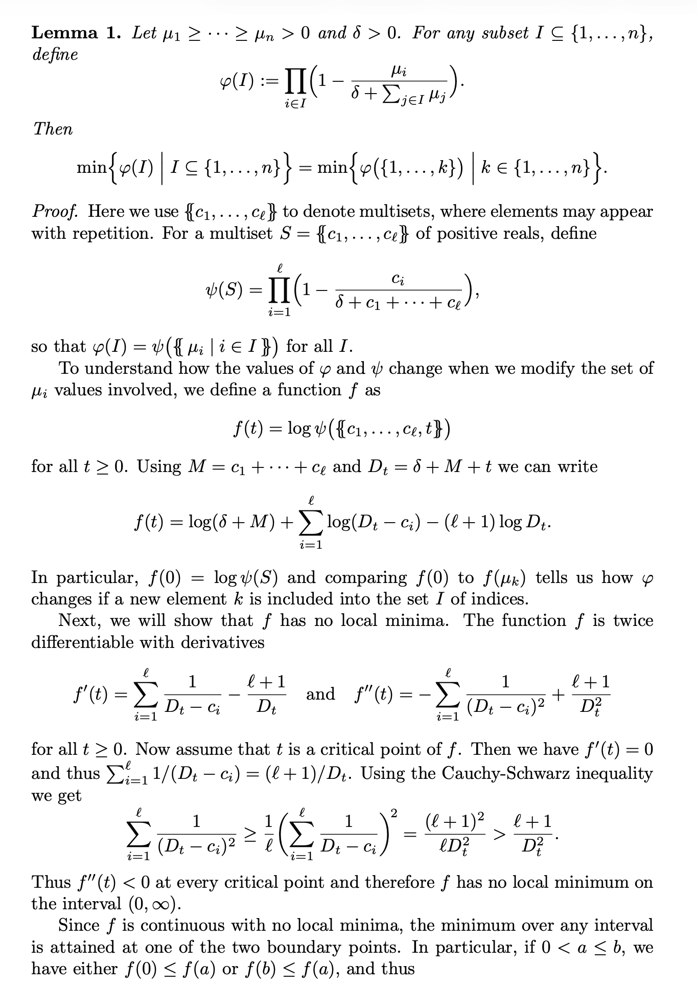 Screenshot of the tidied proof