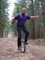 [Jochen on his unicycle]
