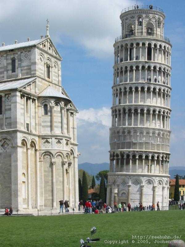 [The Tower, leaning]