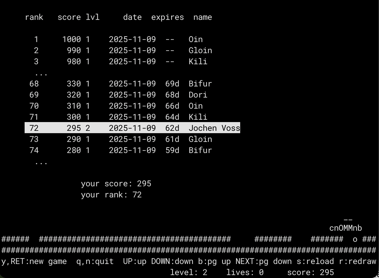 Moon-buggy high score table
