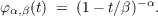 φ α,β(t) = (1- t∕β)-α.
     